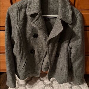 Women's Gray Peacoat